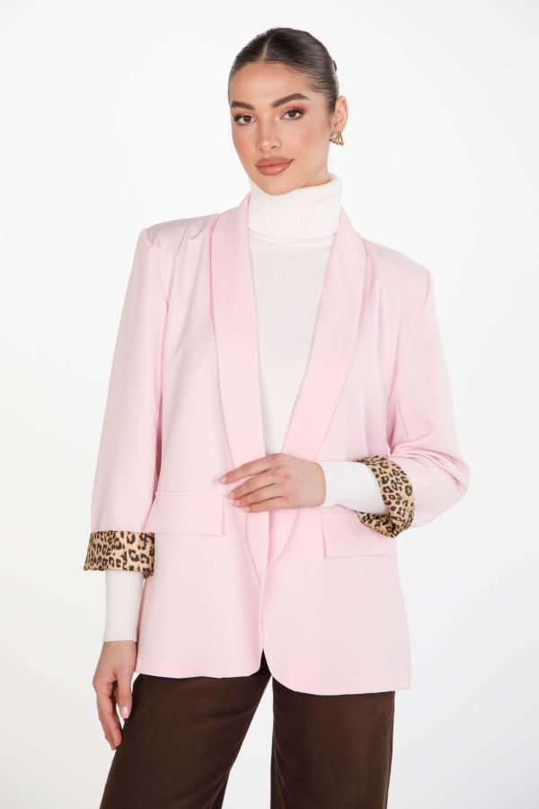 Leopard-lined blazer