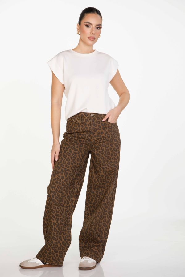Leopard jeans