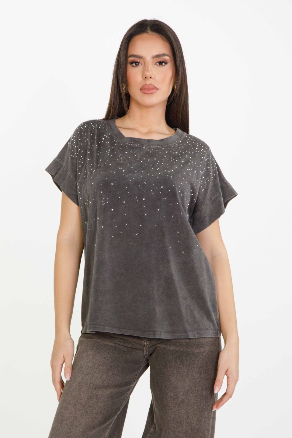 T-shirt με στρας