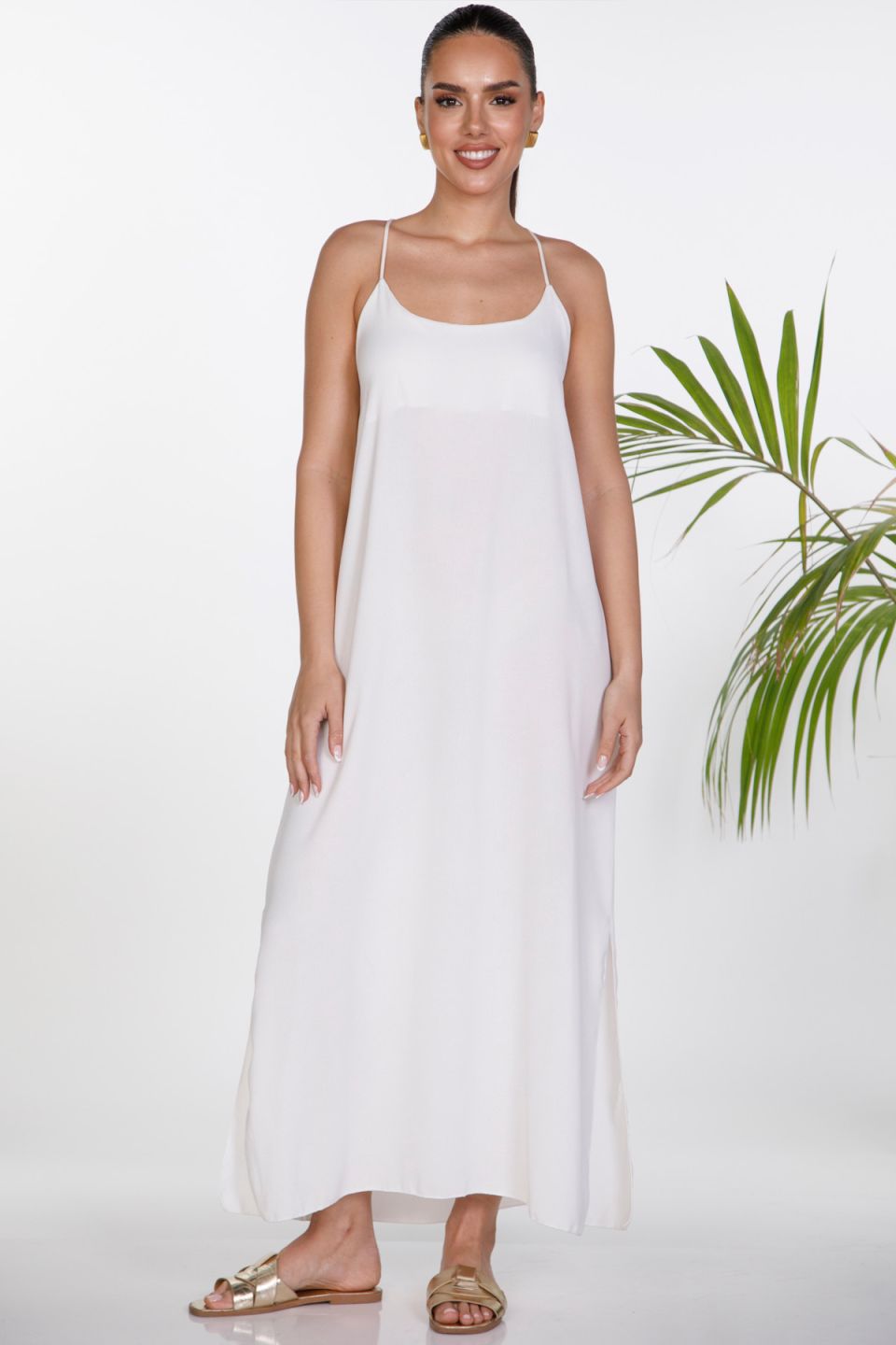 Maxi dress with cross back
