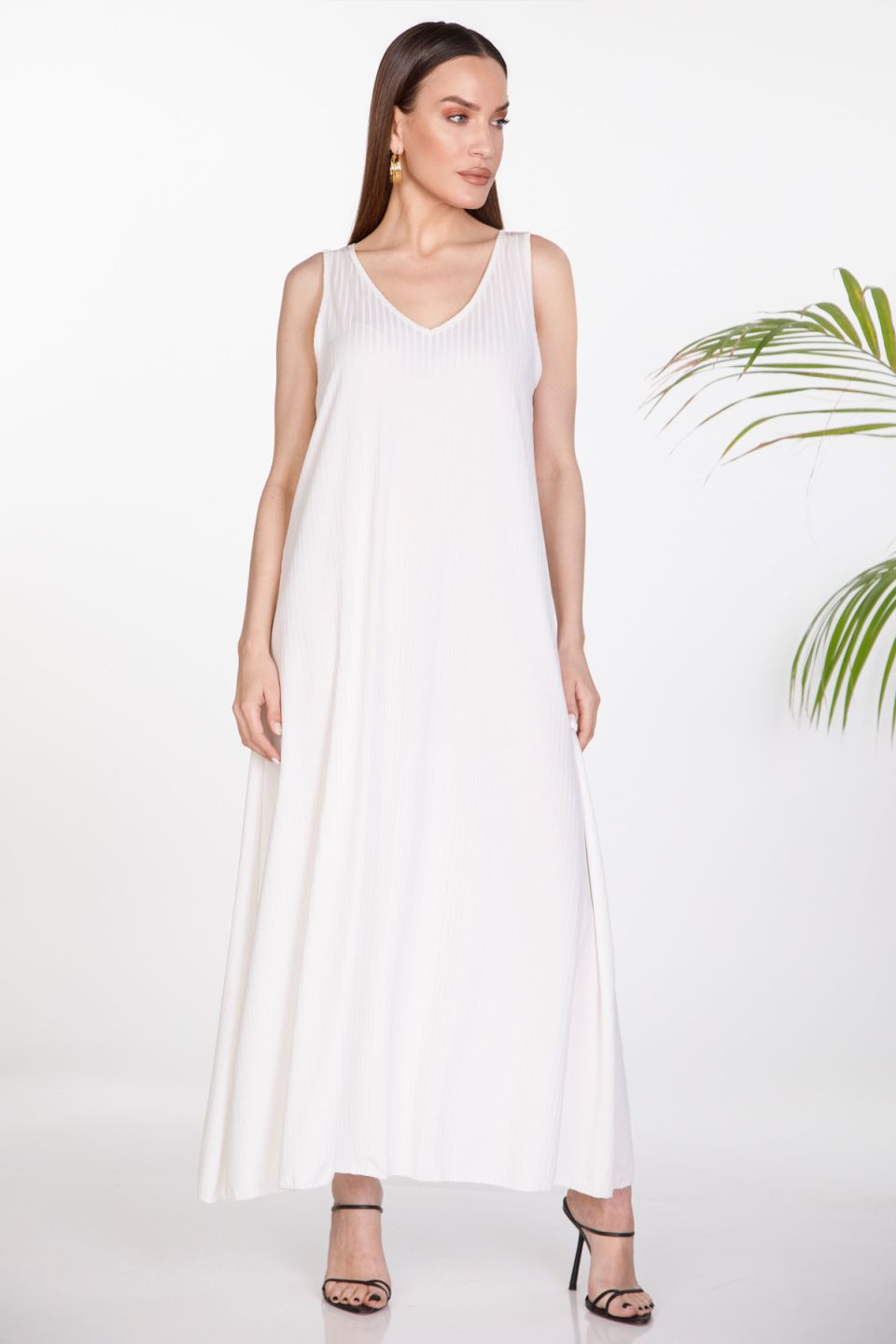 Oversized ribbed maxi dress