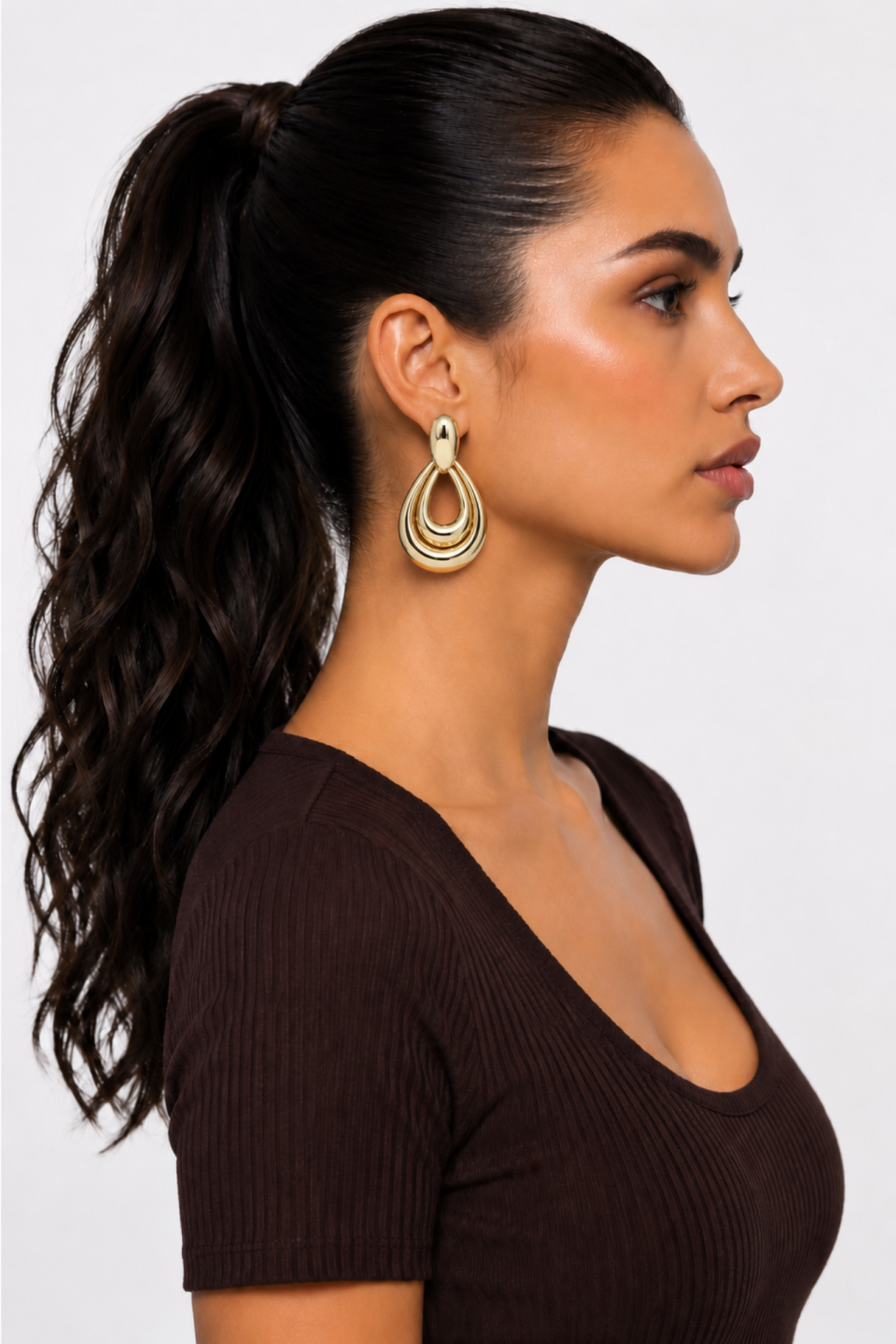 Σκουλαρίκια κρεμαστά με διπλές σταγόνες
