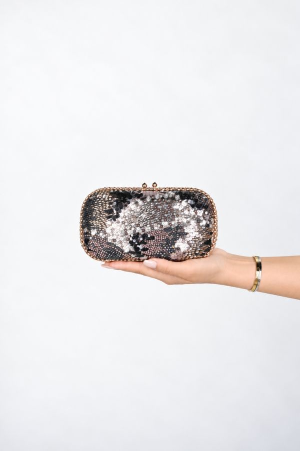 Τσάντα χειρός clutch με παγιέτες