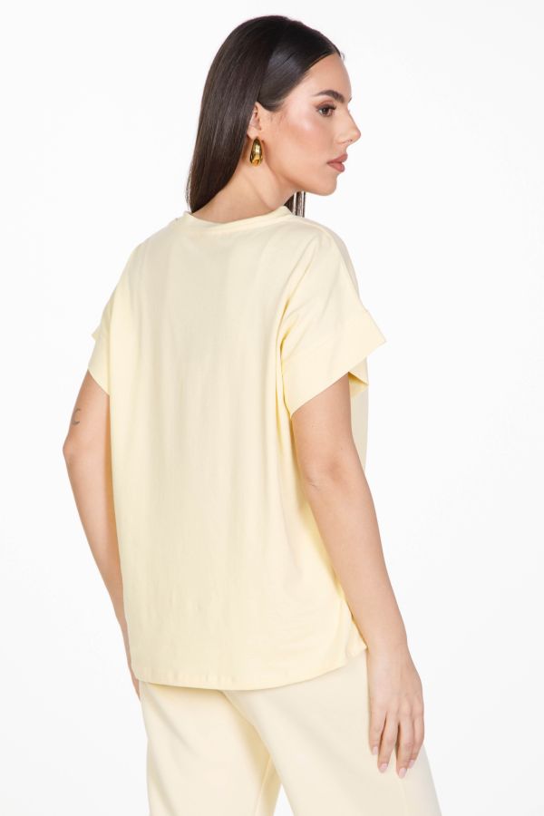 T-shirt με σχέδιο μάτι στρας