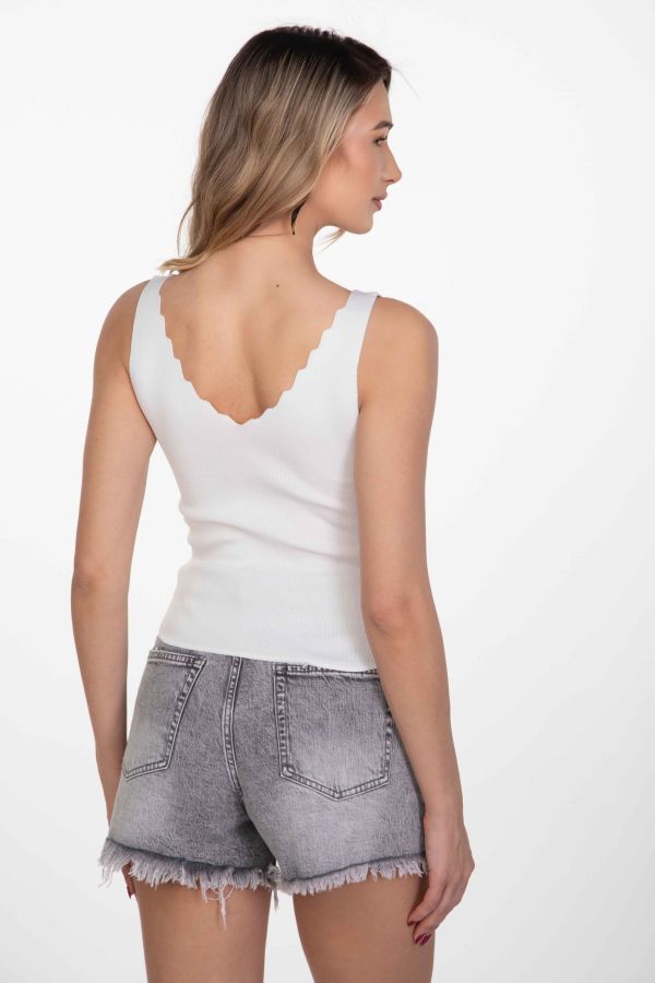 Sleeveless ribbed top