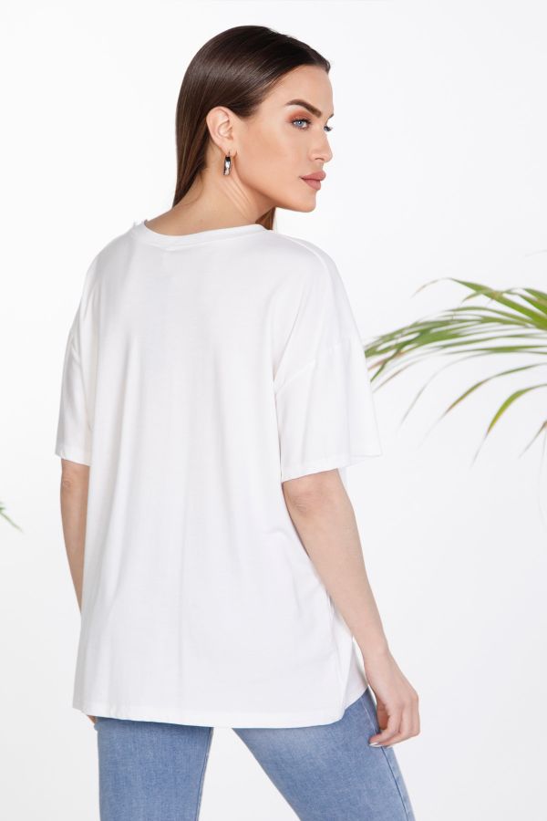 T-shirt with Pocket rhinestones