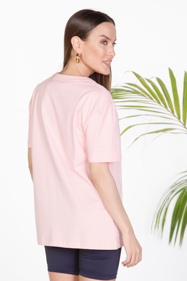 Basic t-shirt με στρογγυλή λαιμόκοψη