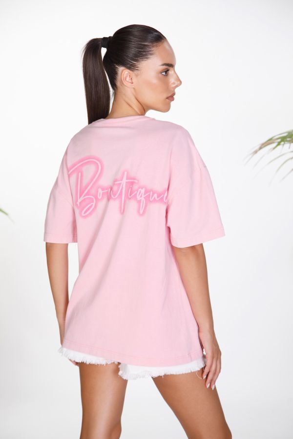 T-shirt oversize με τύπωμα boutique