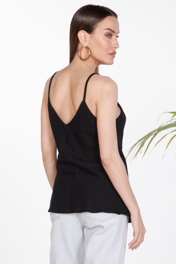 Linen strappy top
