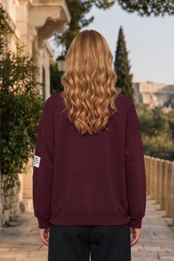 Ασύμμετρη μπλούζα με μακρύ μανίκι - ΒΥΣΣΙΝΙ