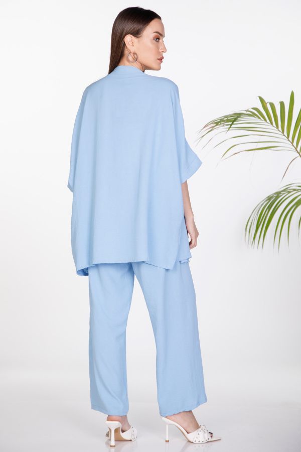 Kimono, pants with elastic band co-ord
