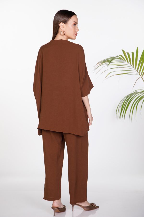 Kimono, pants with elastic band co-ord