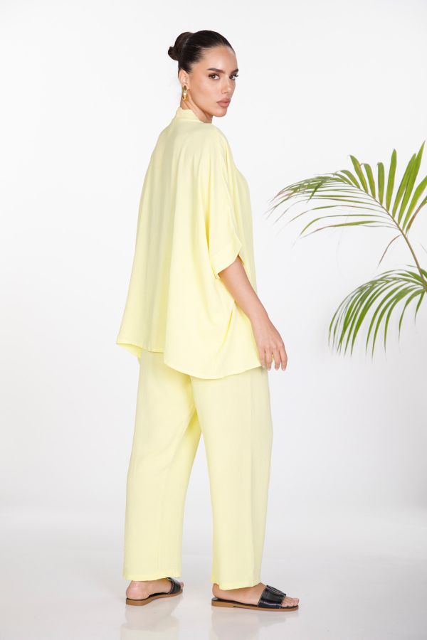 Kimono, pants with elastic band co-ord