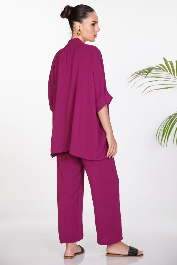 Kimono, pants with elastic band co-ord