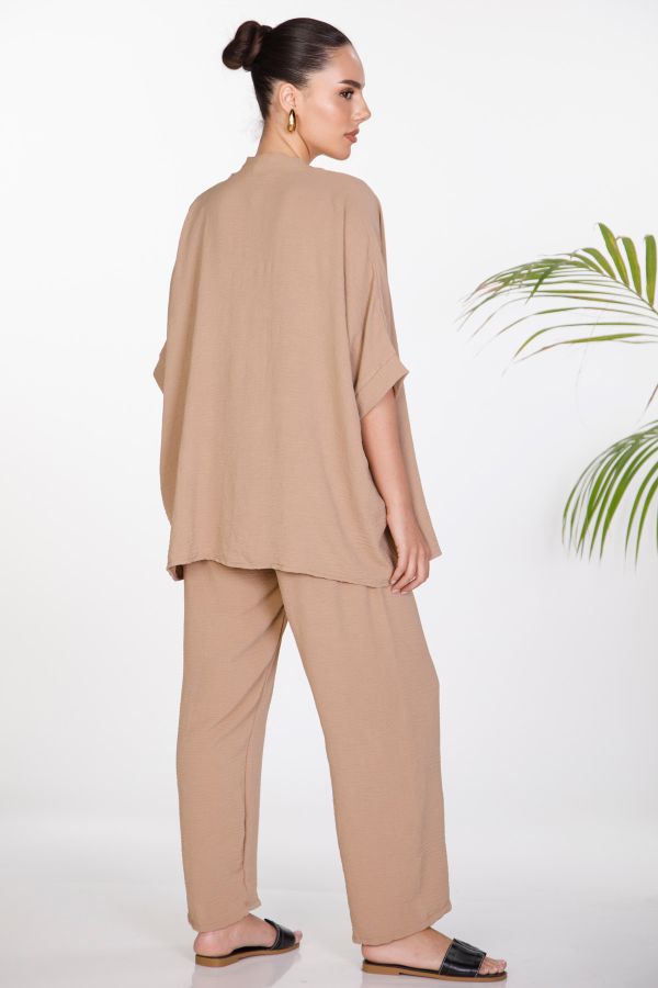 Kimono, pants with elastic band co-ord