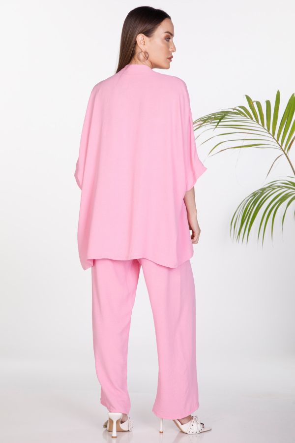Kimono, pants with elastic band co-ord
