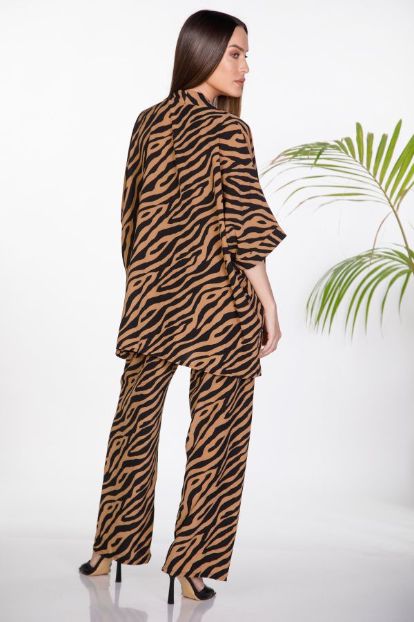 Zebra kimono and pants set