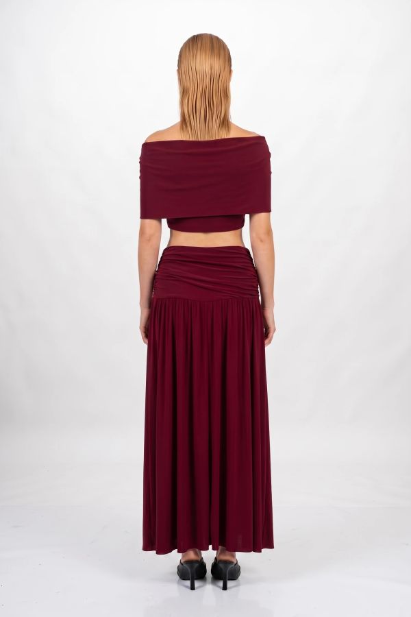 Σετ crop top & maxi φούστα