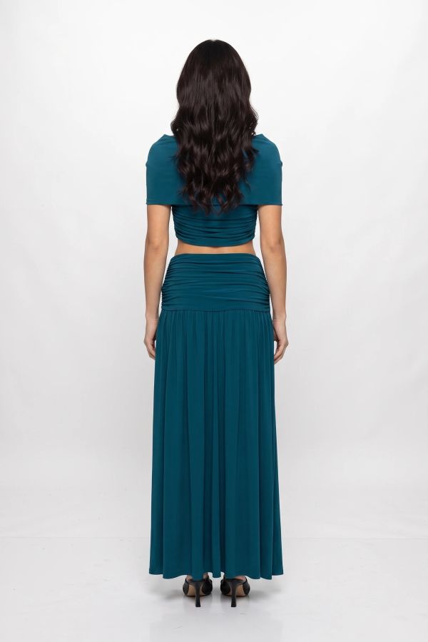 Σετ crop top & maxi φούστα