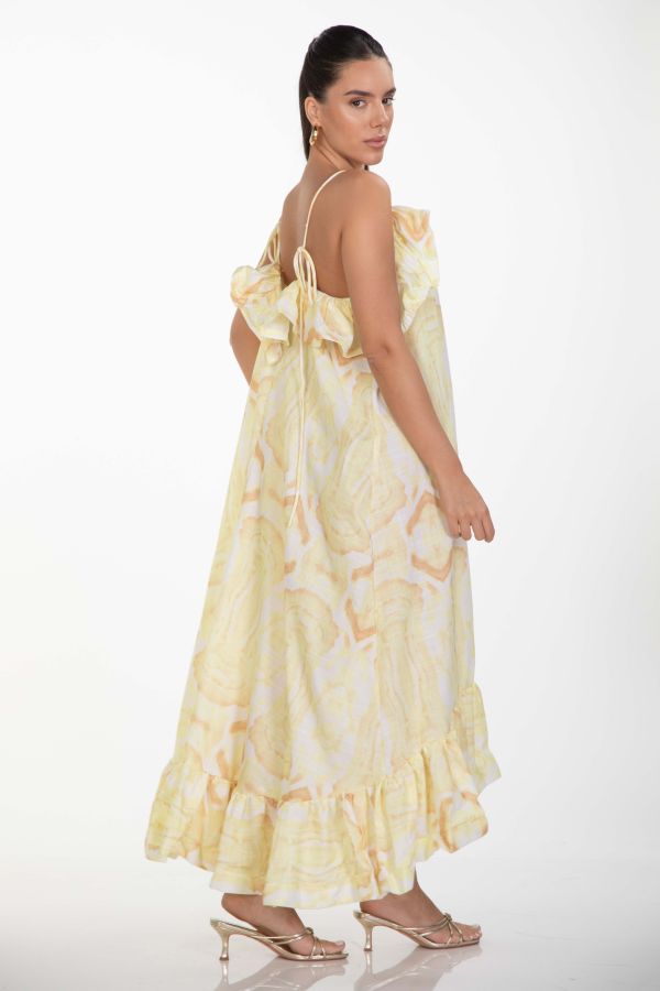 Maxi boho dress with open back