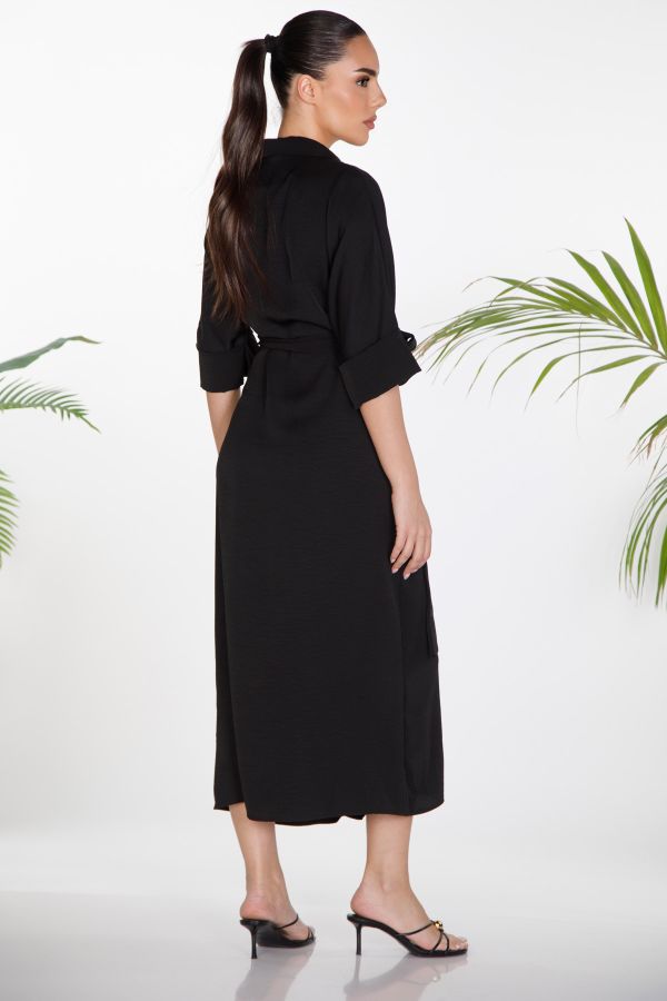 Wrap shirt-style dress