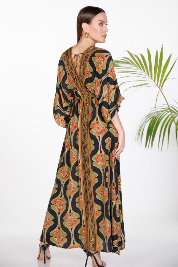 Boho maxi printed dress