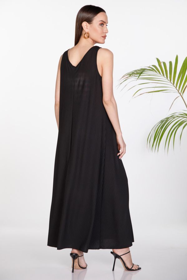 Oversized ribbed maxi dress