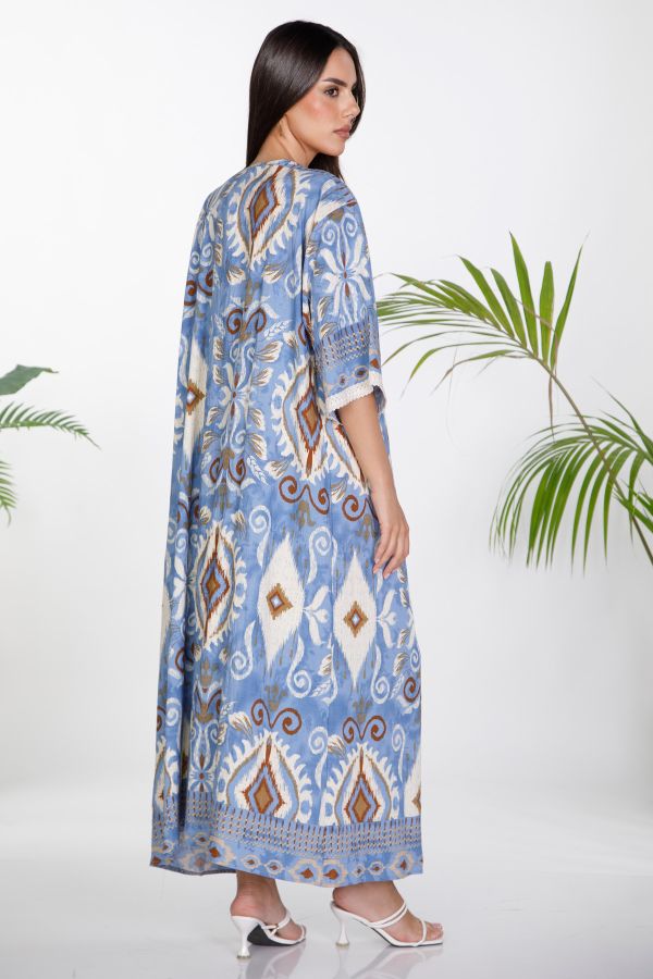 Ethnic print maxi dress