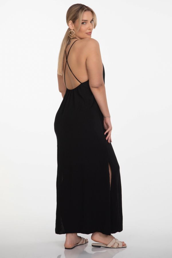 Maxi dress with criss-cross back