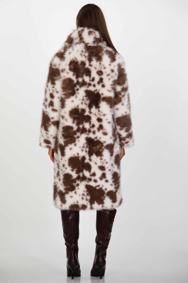 Cow print eco fur