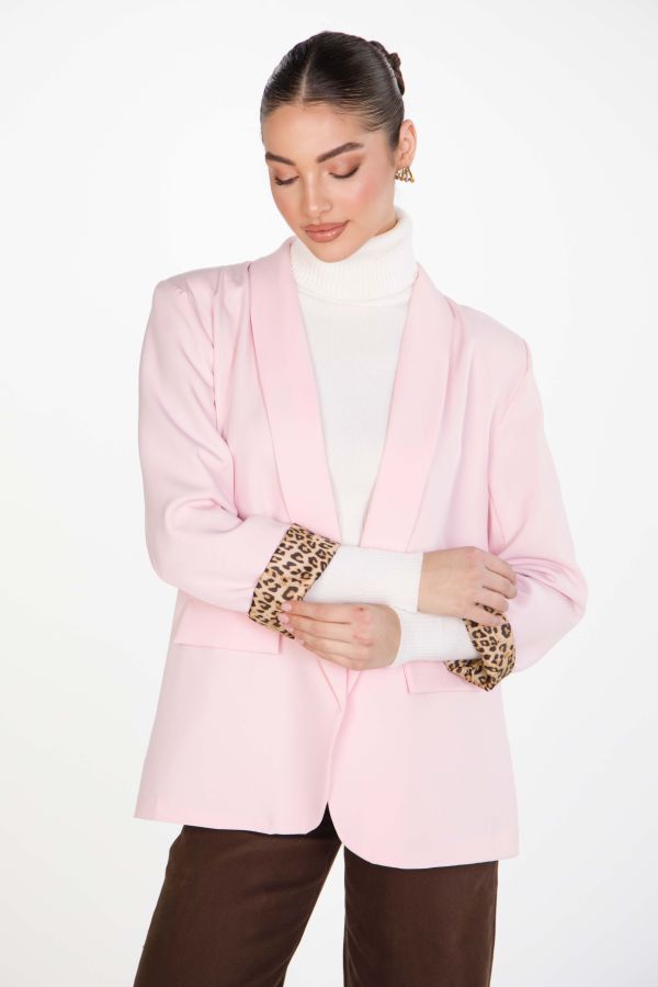 Leopard-lined blazer