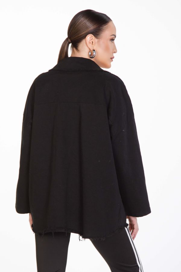 Oversized τζιν jacket - πουκάμισο