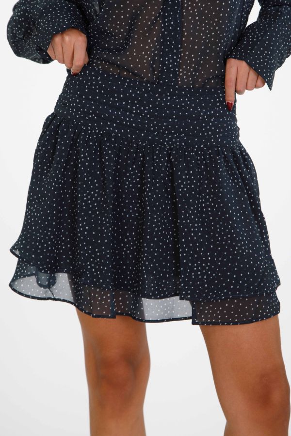 Mini polka dot muslin skirt