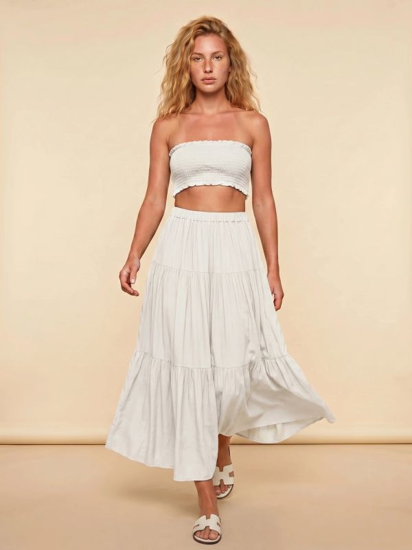 Tiered maxi skirt