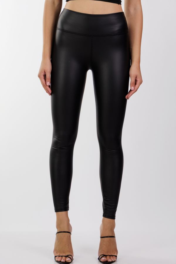 Leather look leggings