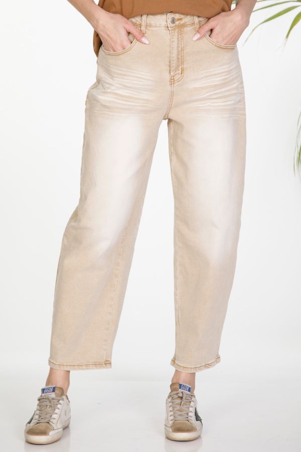 Denim παντελόνι σε γραμμή barrel
